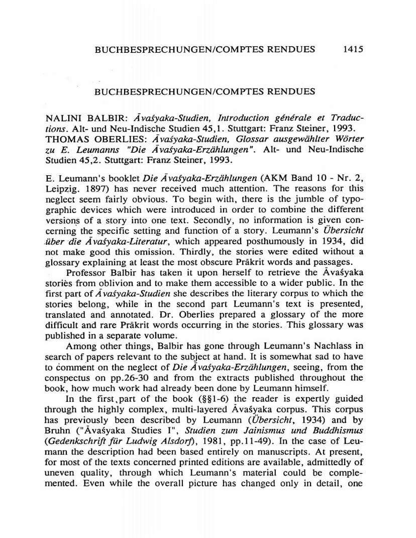 First page of Buchbesprechungen Comptes Rendues