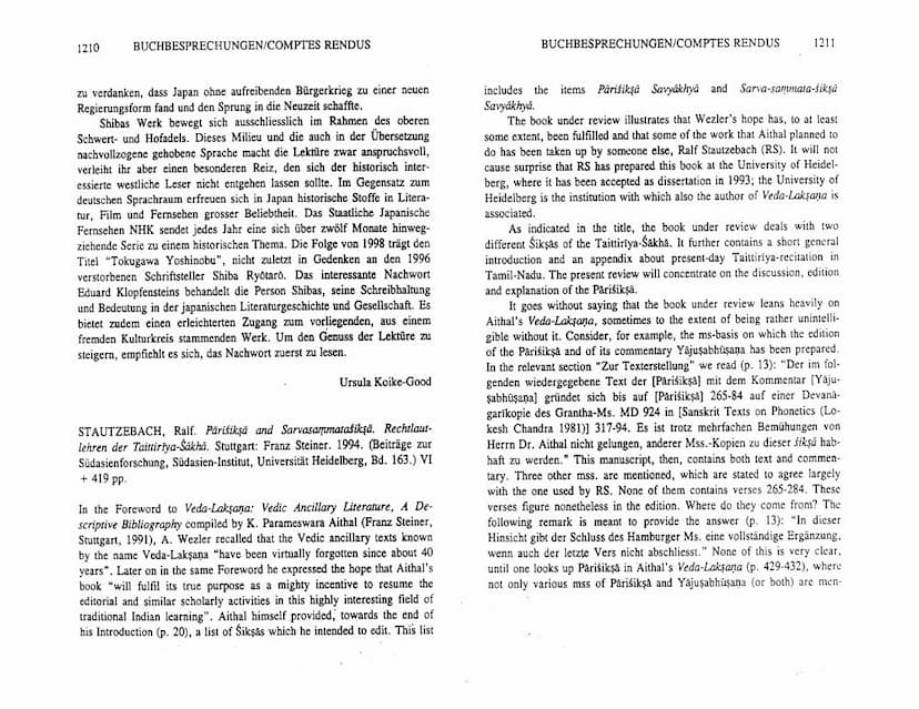 First page of Buchbesprechungen Comptes Rendus