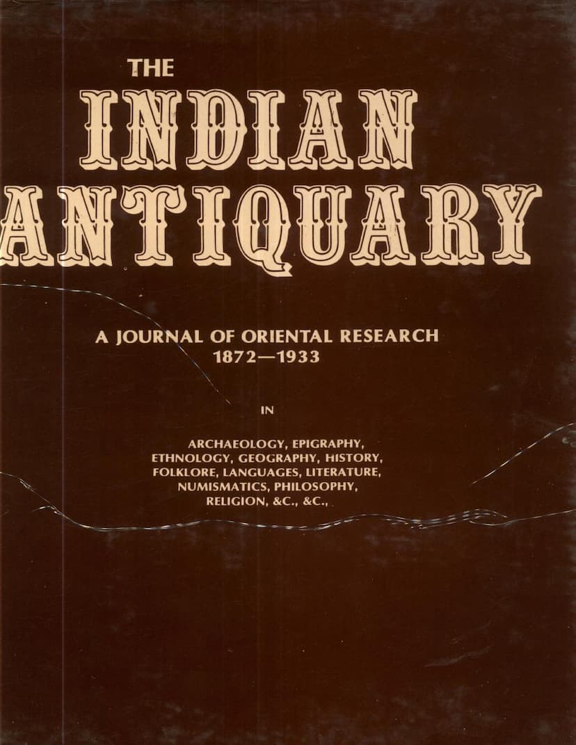 First page of Indian Antiquary Vol 01