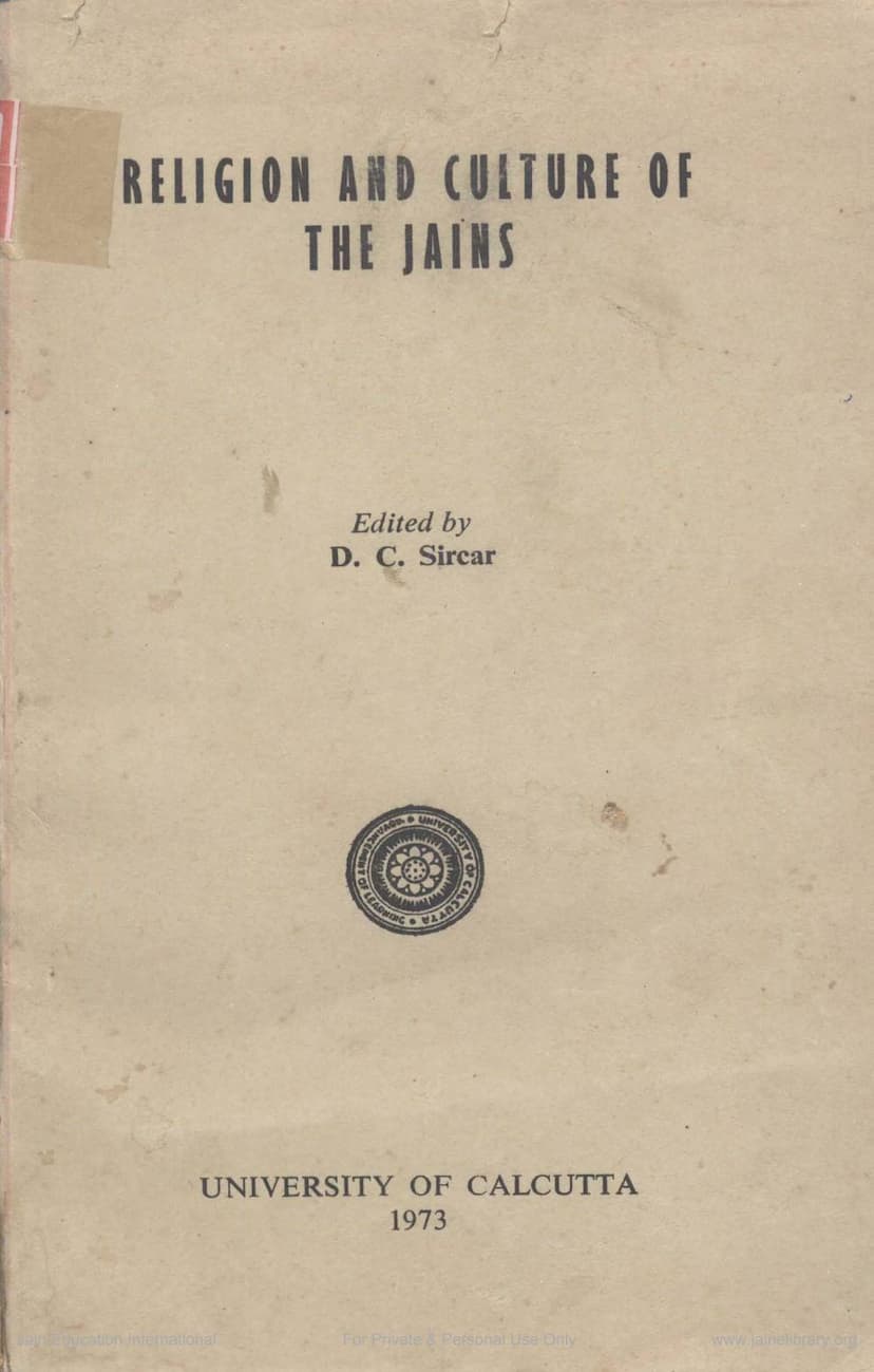 First page of Religion And Culture Of The Jains