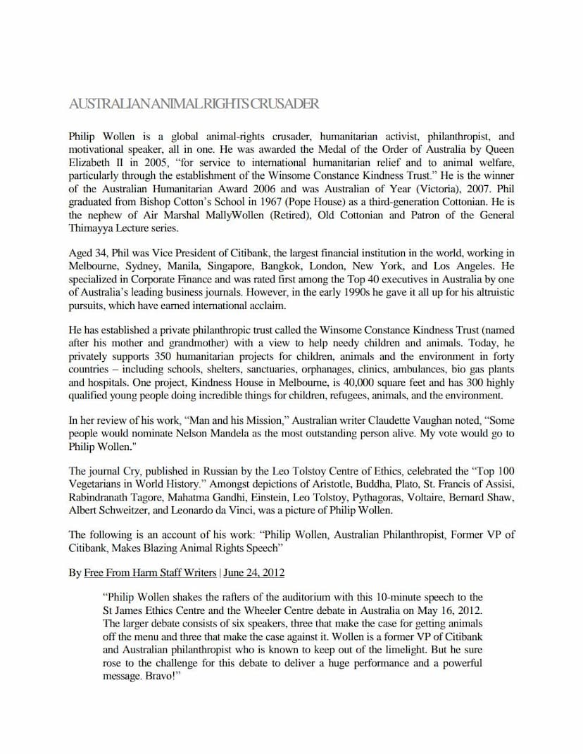 First page of Australian Animal Rights Crusader