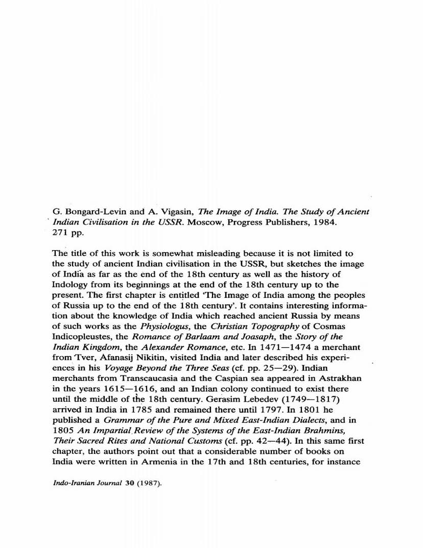 First page of Book Reviews