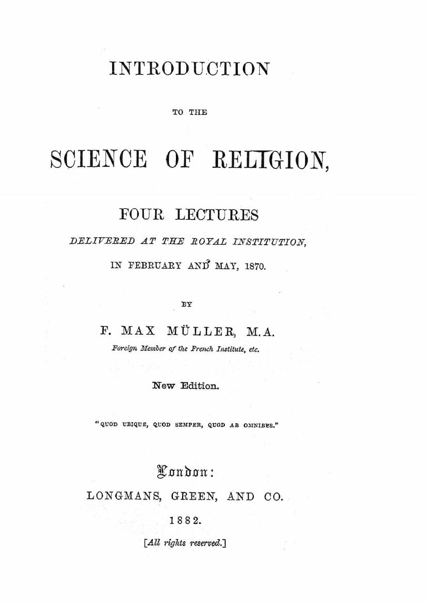 First page of Introduction To The Science Of Religion