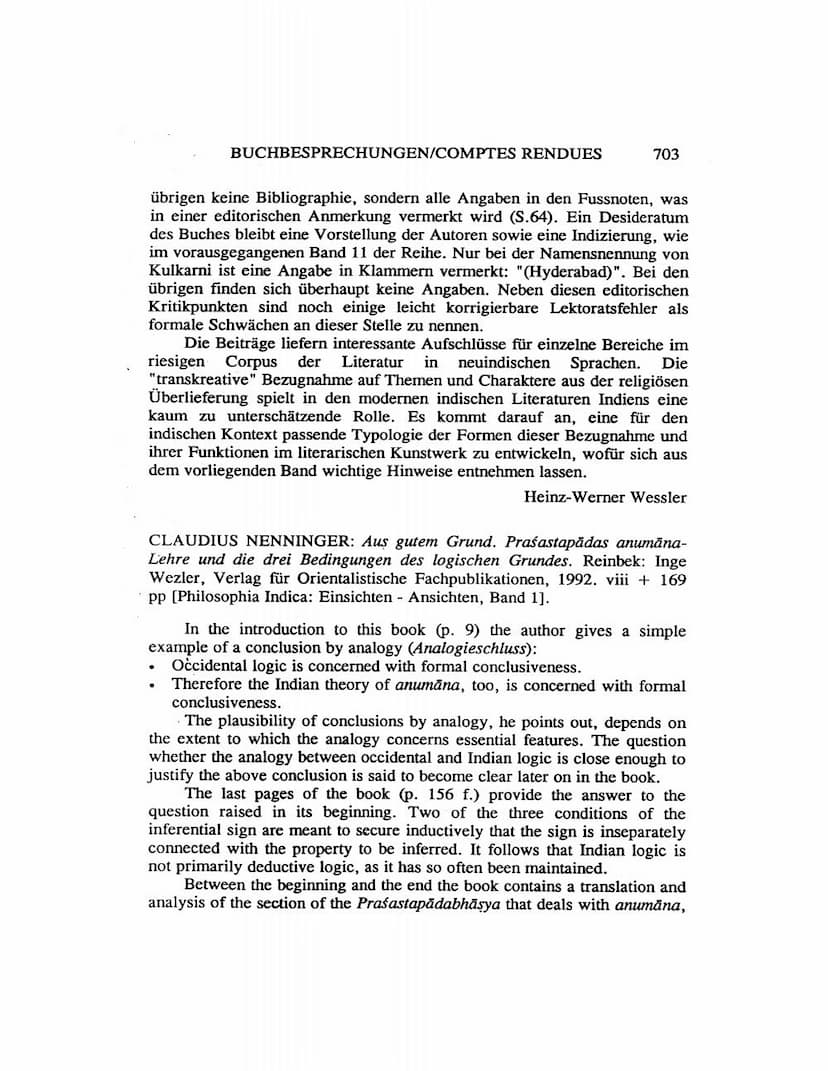 First page of Buchbesprechungen Comptes Rendus