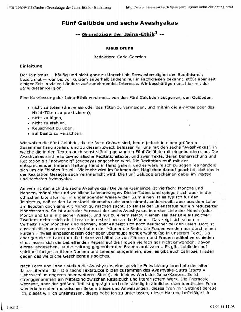 First page of Funf Gelubde Und Sechs Avashyakas