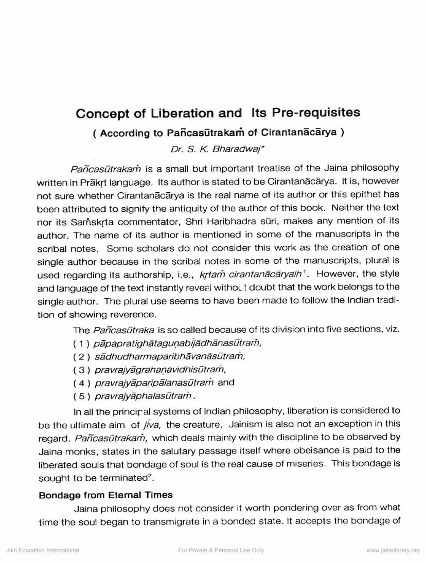 First page of Concept Of Liberation And Its Prerequisites
