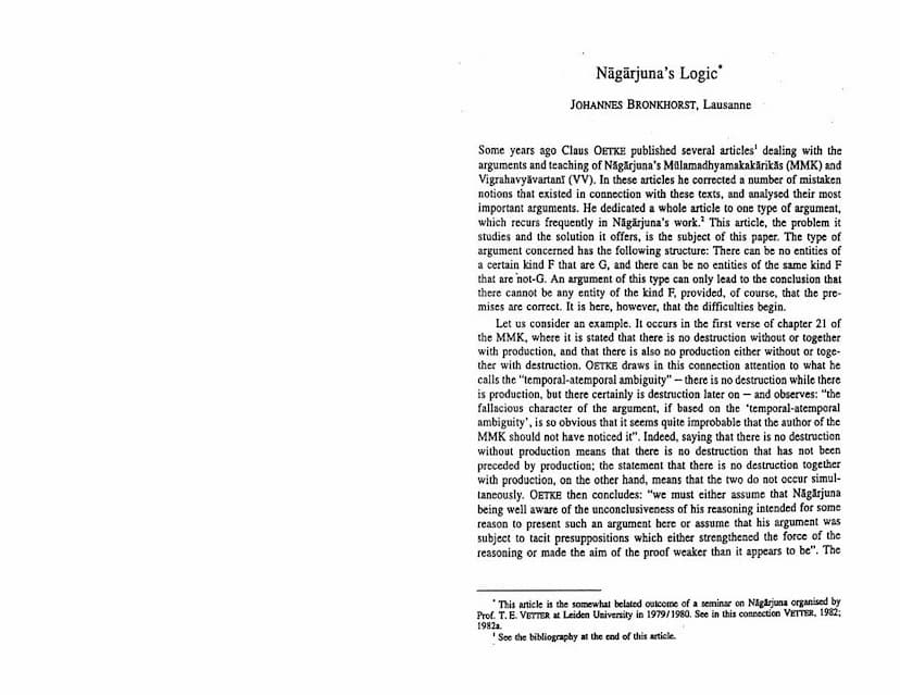 First page of Nagarjuna Logic