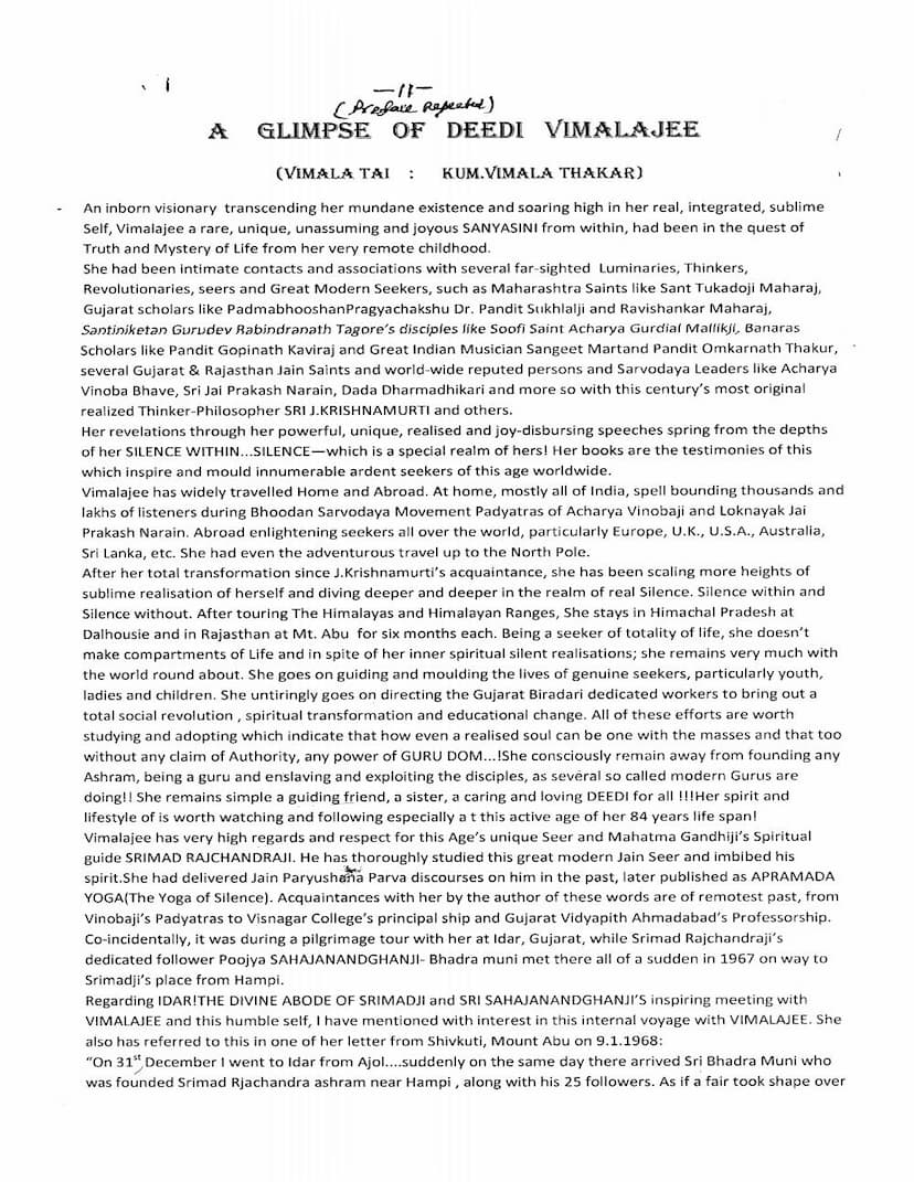 First page of Voyage Within With Vimalajee