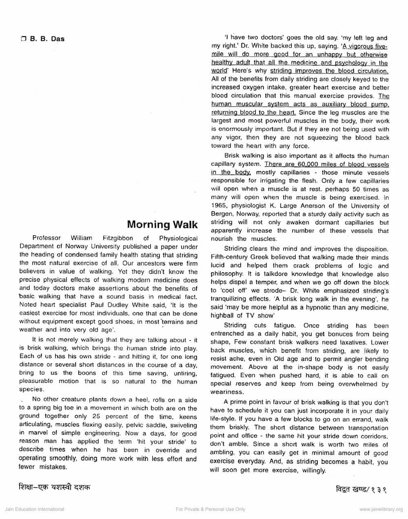 First page of Morning Walk