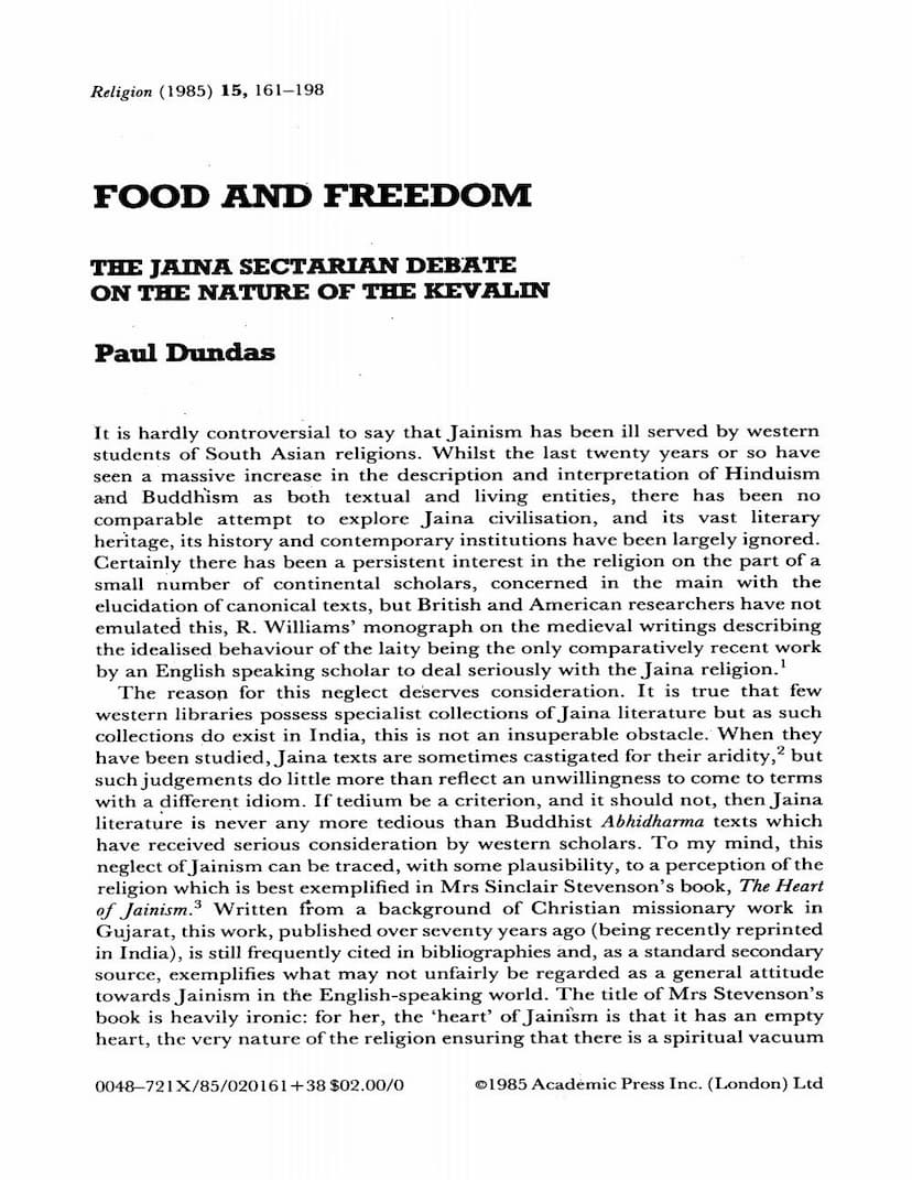 First page of Food And Freedom