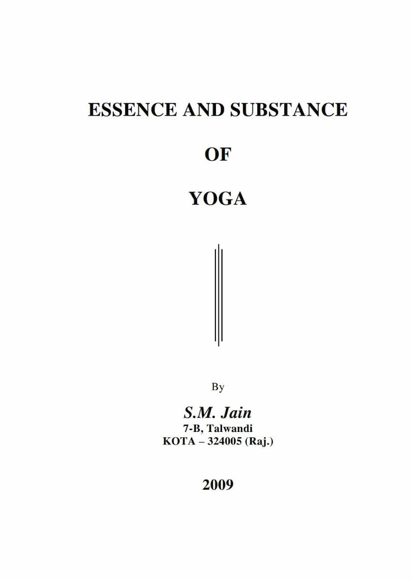 First page of Essence And Substance Of Yoga
