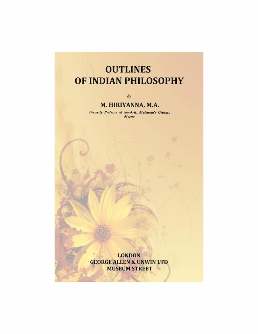 First page of Outlines Of Indian Philosophy