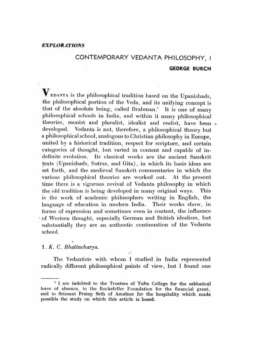 First page of Contemporary Vedanta Philosophy 01