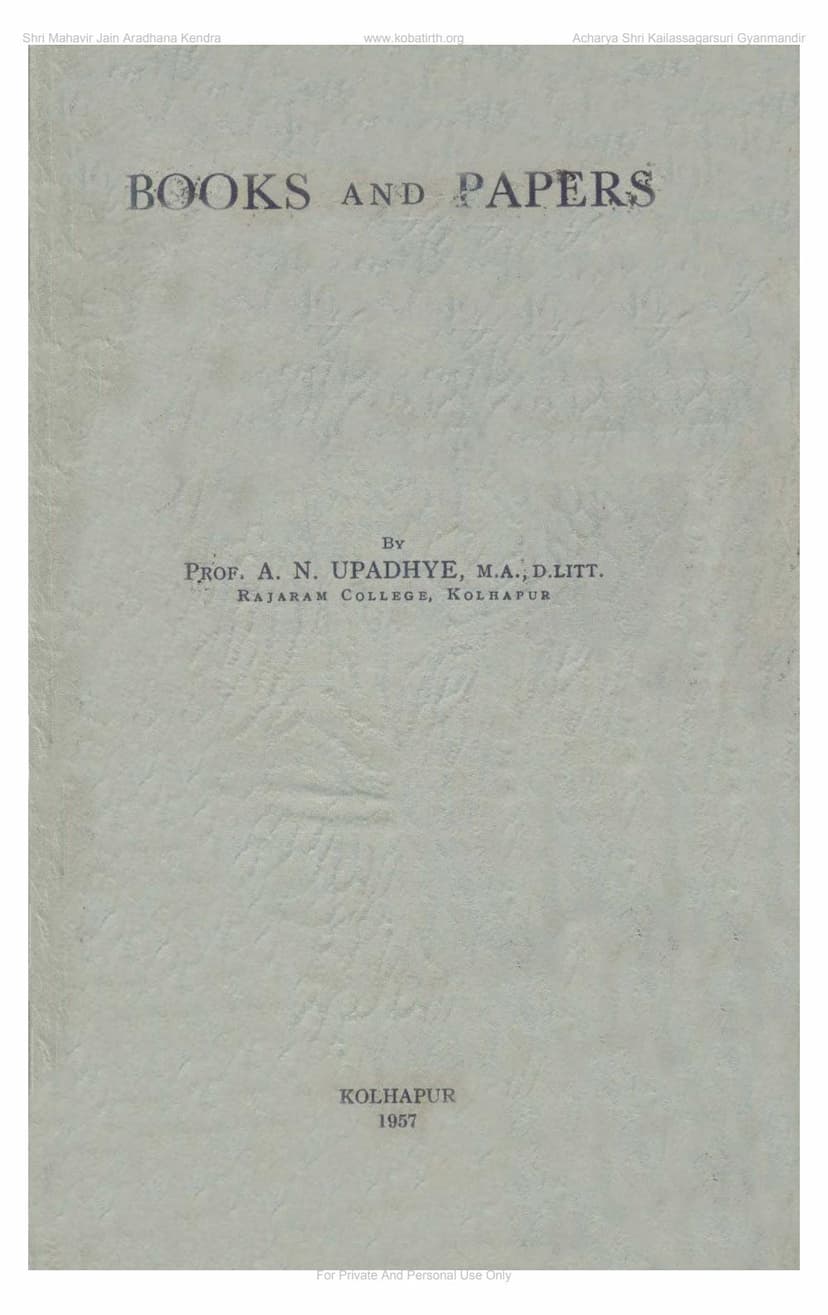 First page of Books And Papers